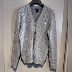 ralph lauren Cable-Knit Cotton V-Neck Cardigan